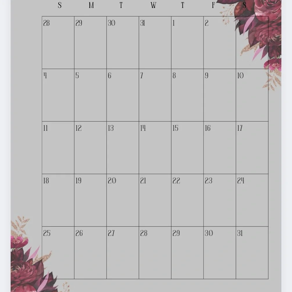 C0ACH Burgundy and Gray Planner Set
